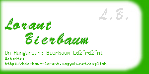 lorant bierbaum business card